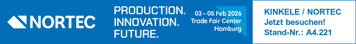 NORTEC-Messeankündigung mit Datum und Standortdetails für das Trade Fair Center Hamburg im Februar 2026.