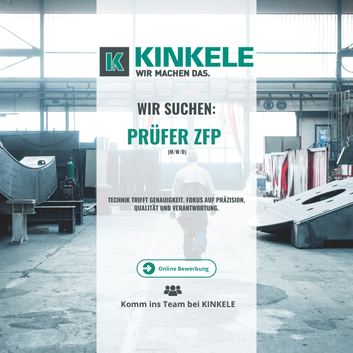 Stellenangebot für Prüfer ZFP in der Kinkele-Fabrik mit Fokus auf Präzision.